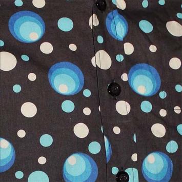 retro overhemd dots and spots Navy